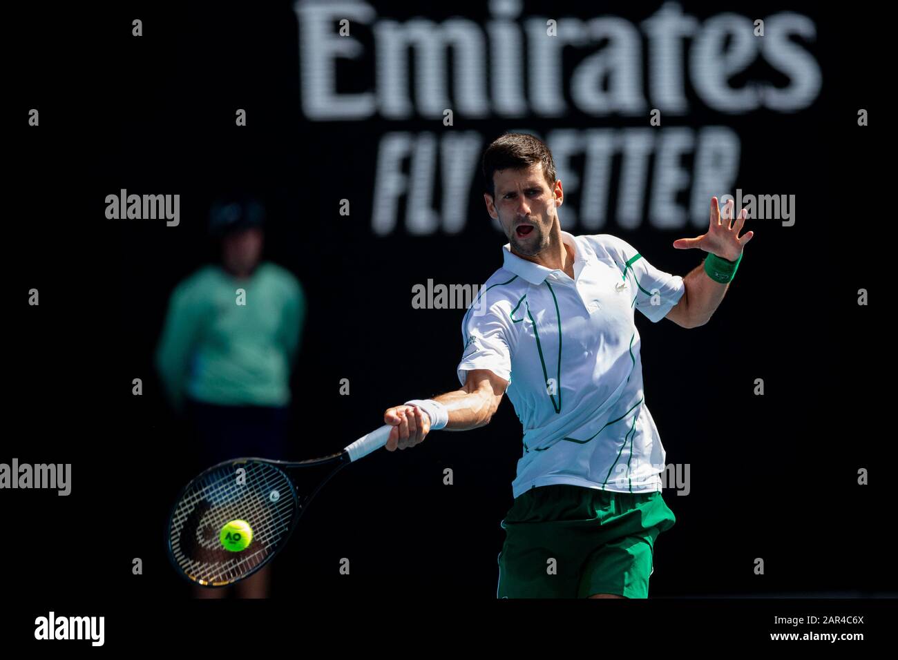 Melbourne, Australia. 26 January, 2020. Novak Djokovic during The Australian Open. Credit: Dave Hewison/Alamy Live News Stock Photo