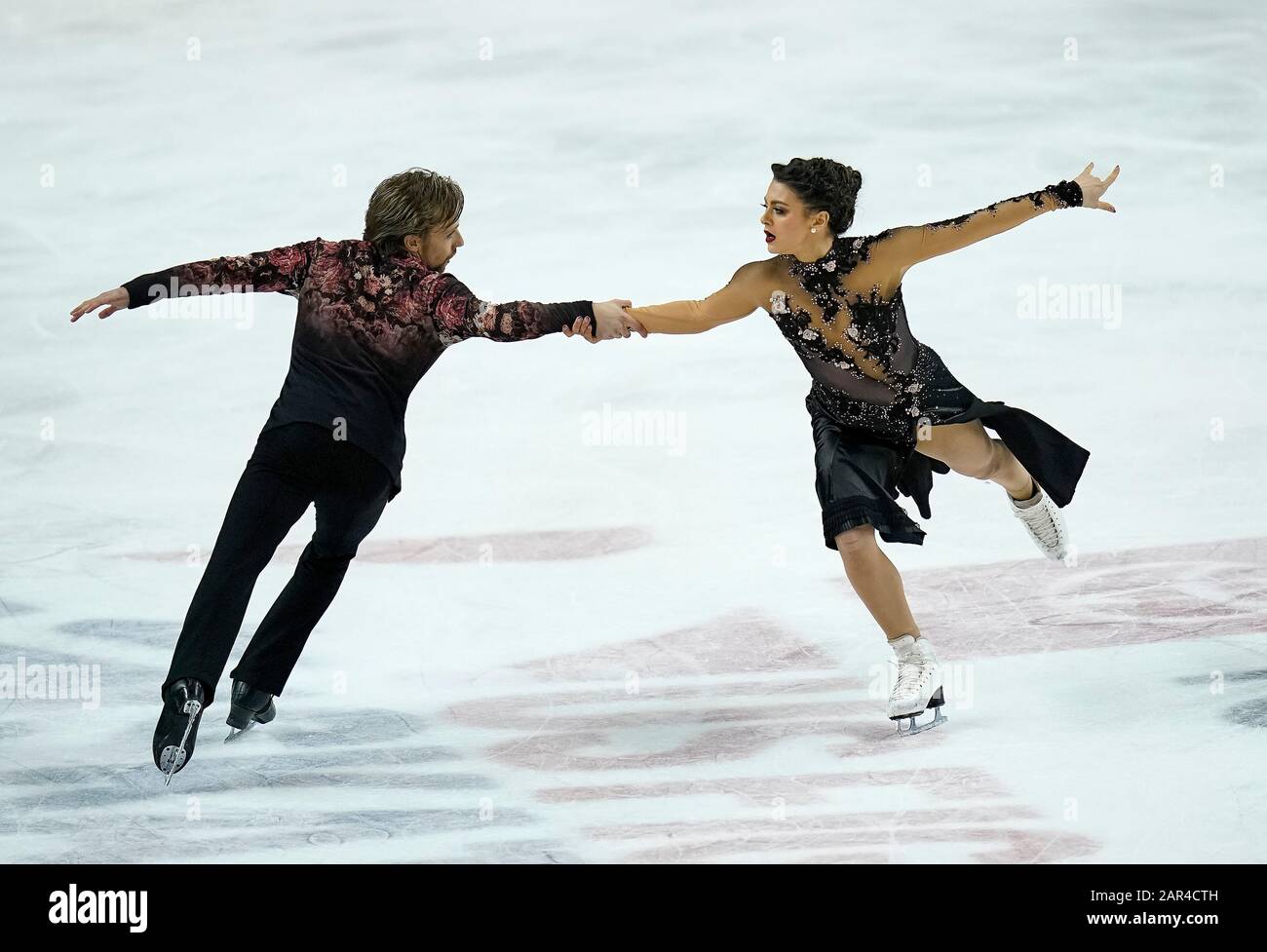 Greensboro, North Carolina, USA. 25th Jan, 2020. KAITLIN HAWAYEK and JEANLUC BAKER from East