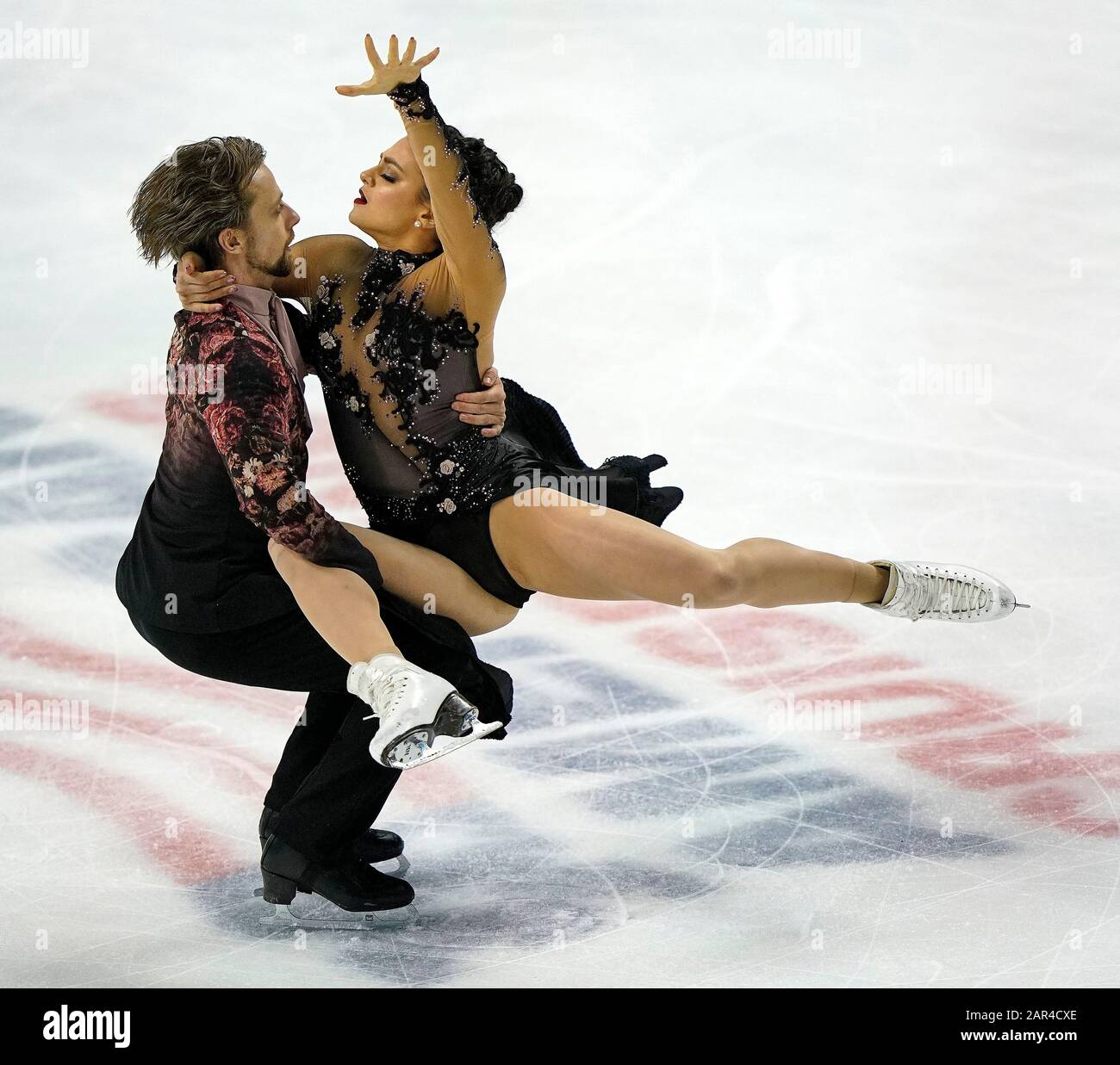 Greensboro, North Carolina, USA. 25th Jan, 2020. KAITLIN HAWAYEK and JEANLUC BAKER from East