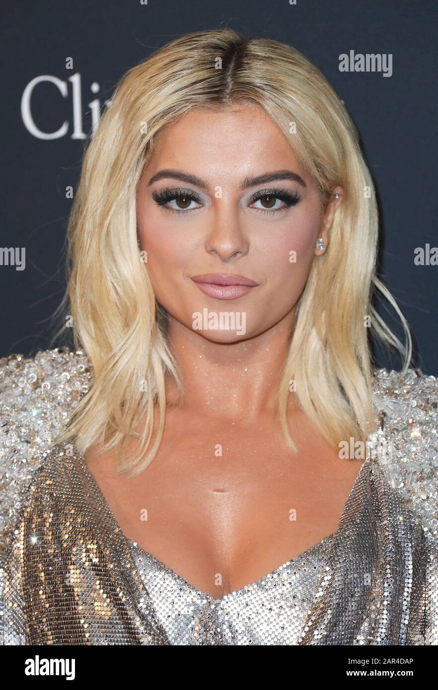 Beverly Hills Los Angeles California Usa January 25 Bebe Rexha Arrives At The Recording Academy And Clive Davis Pre Grammy Gala Held At The Beverly Hilton Hotel On January 25