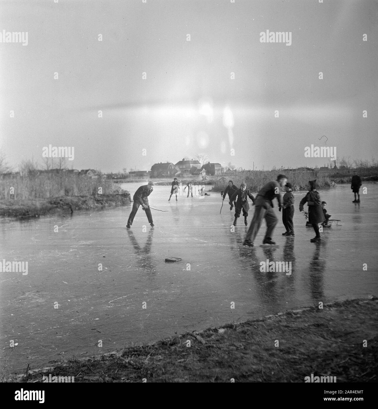IJversversversverveer Amstelveen Date: January 3, 1946 Location: Amstelveen, Noord-Holland Keywords: IJSERMAKE Stock Photo