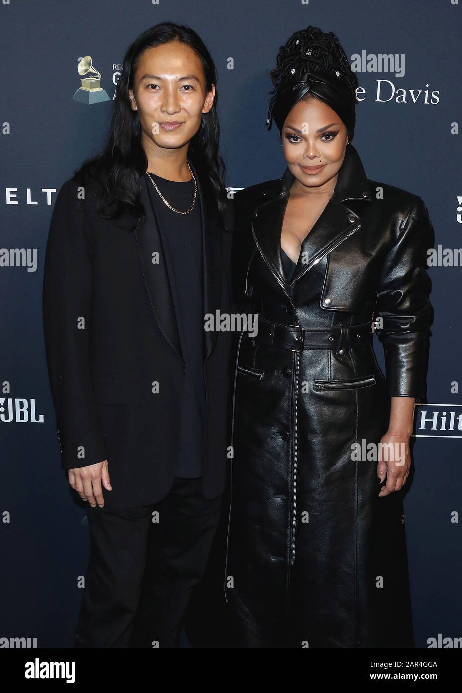Beverly Hills, United States. 25th Jan, 2020. BEVERLY HILLS, LOS ANGELES, CALIFORNIA, USA - JANUARY 25: Alexander Wang and Janet Jackson arrive at The Recording Academy And Clive Davis' 2020 Pre-GRAMMY Gala held at The Beverly Hilton Hotel on January 25, 2020 in Beverly Hills, Los Angeles, California, United States. (Photo by Xavier Collin/Image Press Agency) Credit: Image Press Agency/Alamy Live News Stock Photo