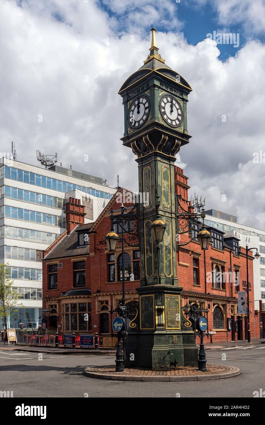 BIRMINGHAM, UK MAY 28, 2019 The Chamberlain Clock, an Edwardian cast