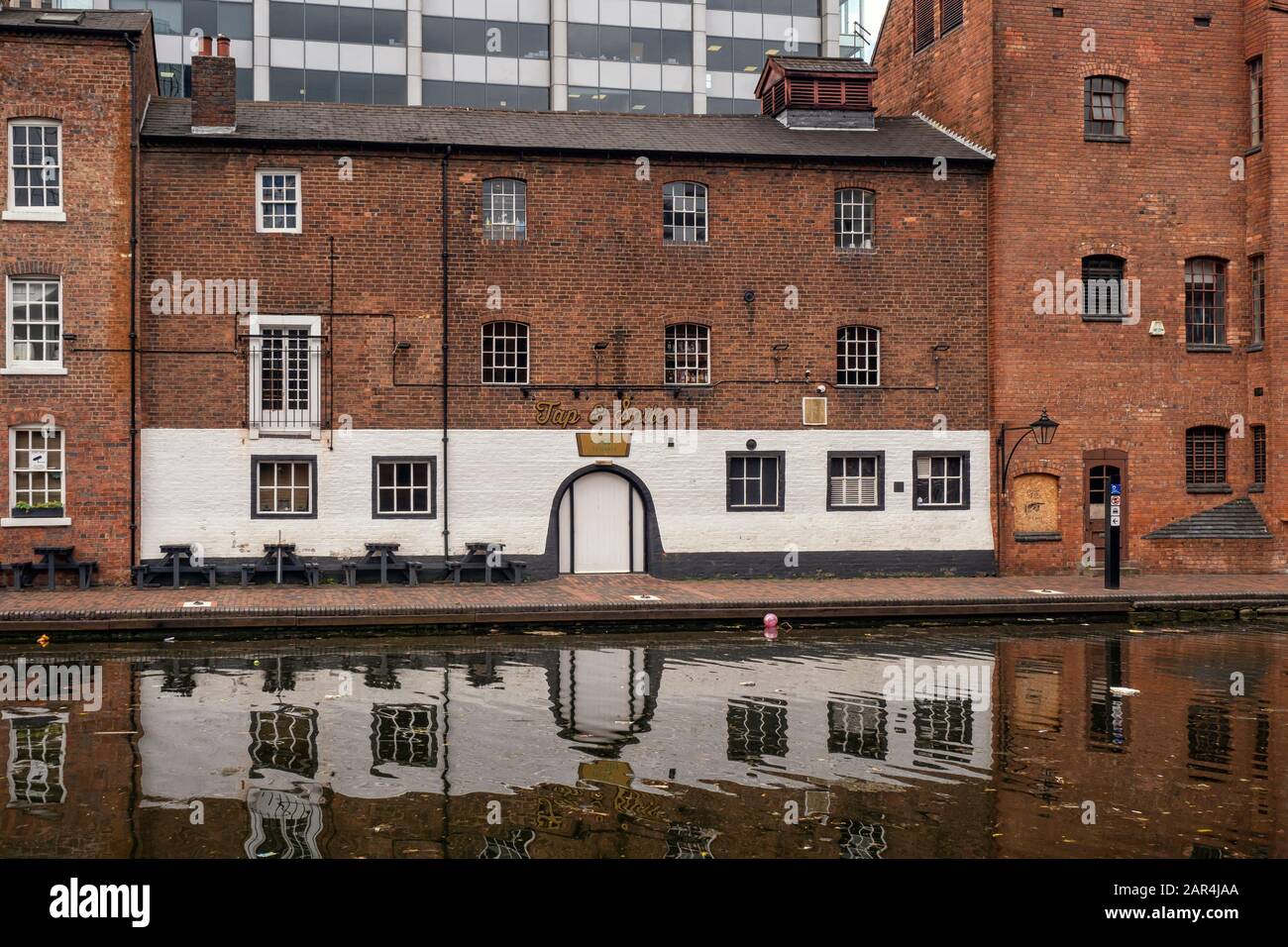 BIRMINGHAM, UK - 05/28/2019:  Tap and Spile pub in Brindley Place. Stock Photo