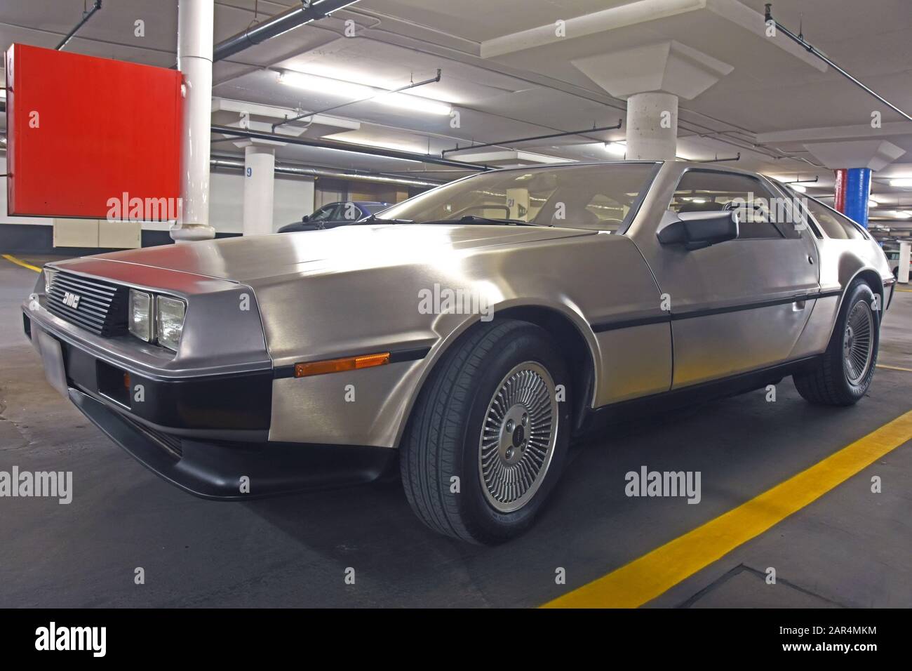 DeLorean DMC-12 Back to the Future Car Stock Photo