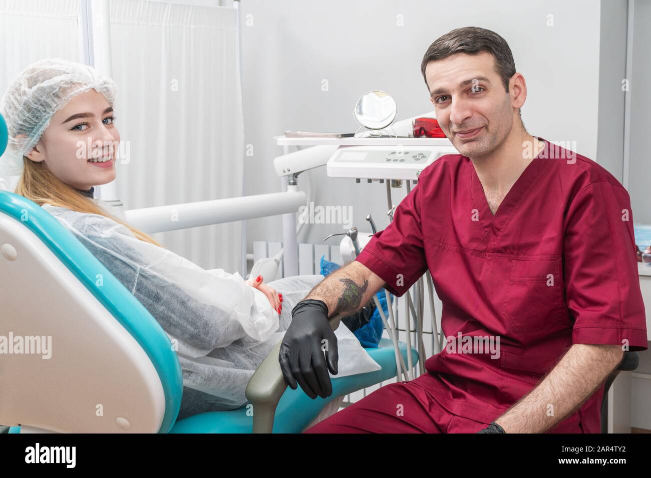 Portrait happy caucasian doctor hi-res stock photography and images - Alamy