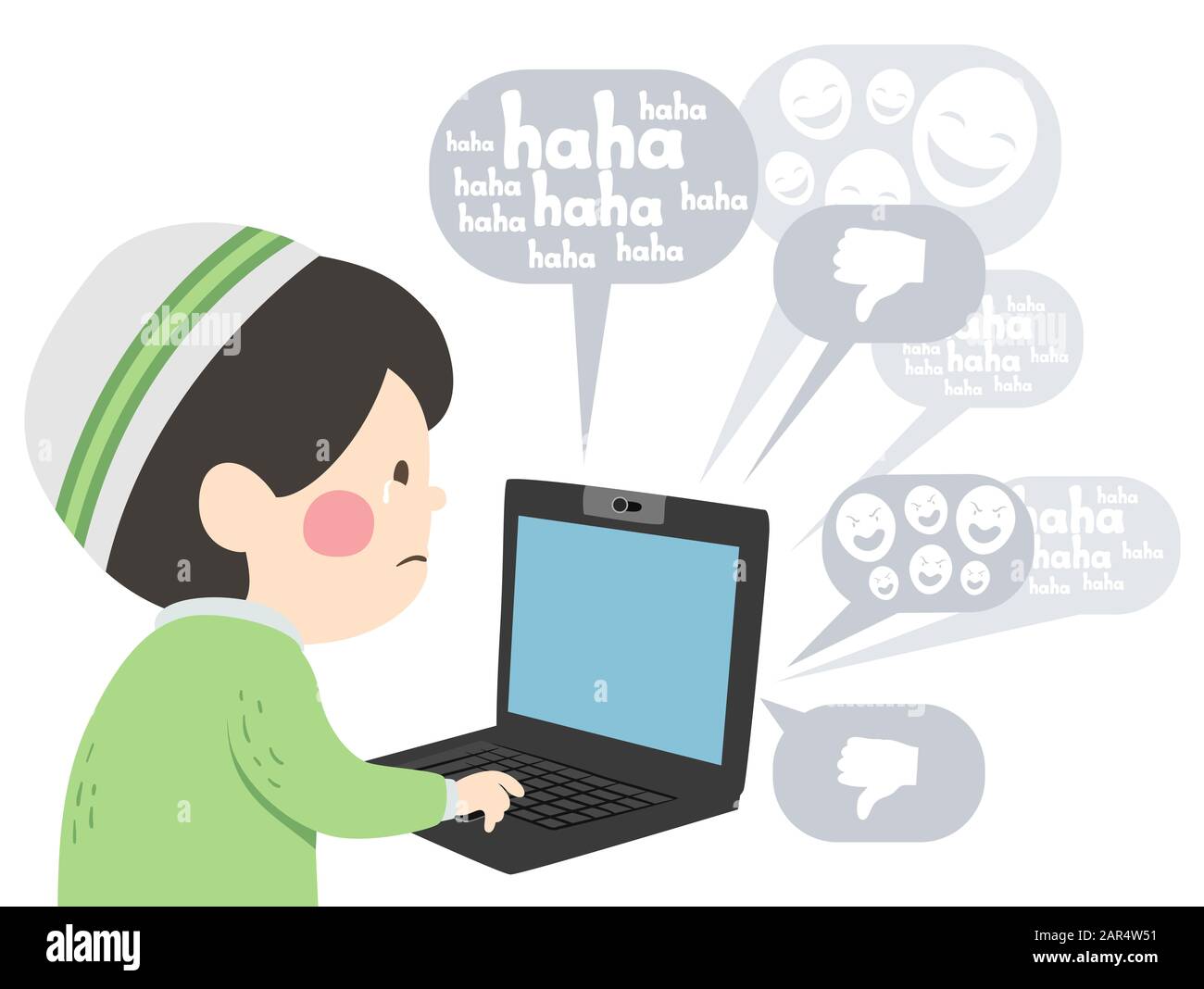 Cyber bullying cartoon hi-res stock photography and images - Alamy