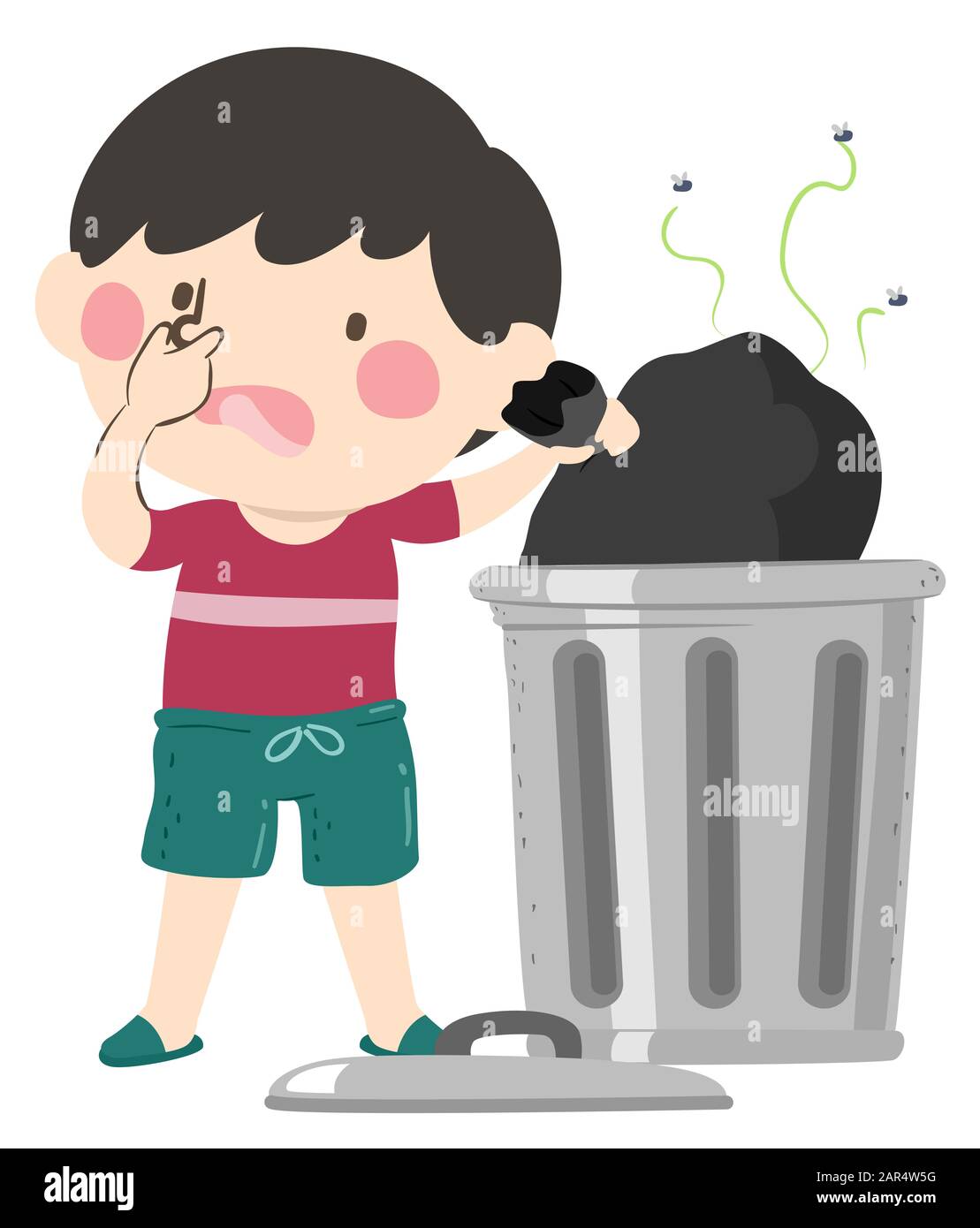 Garbage boy cartoon illustration hi-res stock photography and images - Alamy