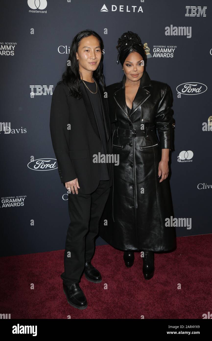 Alexander Wang, Janet Jackson walking the red carpet at the Clive Davis' 2020 Pre-Grammy Gala held at The Beverly Hilton Hotel on January 25, 2020 in Los Angeles, California USA (Photo by Parisa Afsahi/Sipa USA) Stock Photo