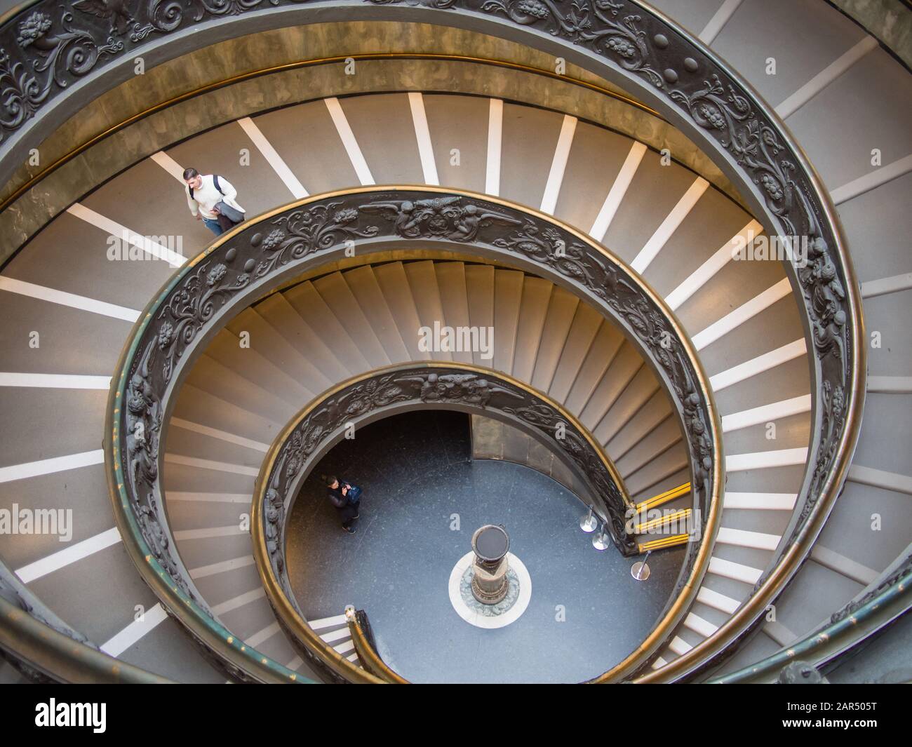The Bramante staircase at the Vatican Museum in Vatican City. This