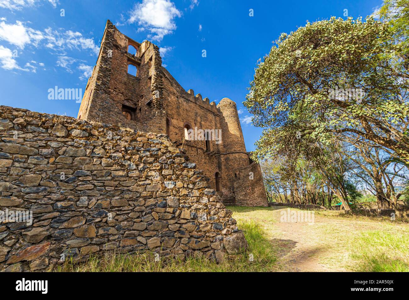 Fasilides Castle in Gondar or Gonder, Ethiopia Stock Photo
