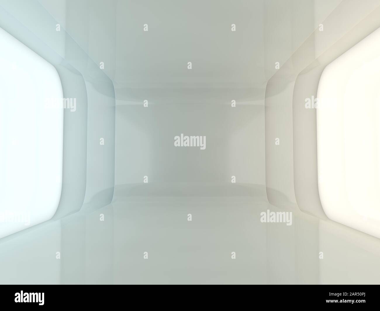 Abstract modern architecture background, empty open space interior. 3D ...