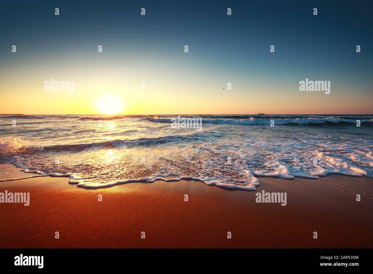 Beautiful sunrise over the sea Stock Photo - Alamy