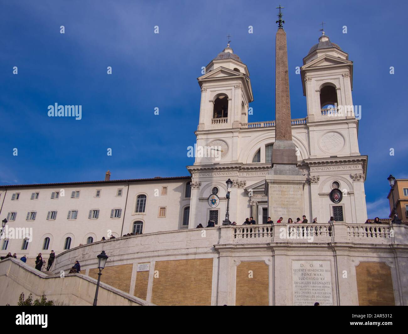 The church of the Santissima Trinità dei Monti or Trinità dei Monti in ...