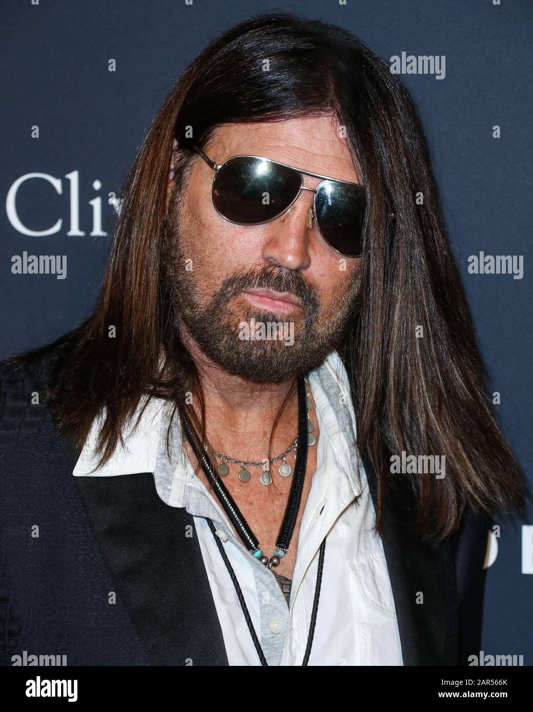 BEVERLY HILLS, LOS ANGELES, CALIFORNIA, USA - JANUARY 25: Billy Ray Cyrus arrives at The Recording Academy And Clive Davis' 2020 Pre-GRAMMY Gala held at The Beverly Hilton Hotel on January 25, 2020 in Beverly Hills, Los Angeles, California, United States. (Photo by Xavier Collin/Image Press Agency) Stock Photo