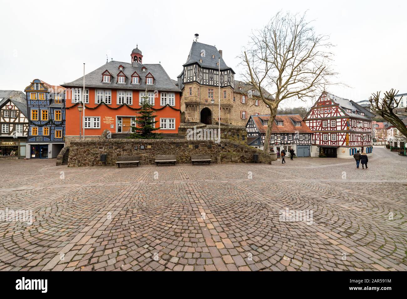 The ancient town of Idstein in germany Stock Photo