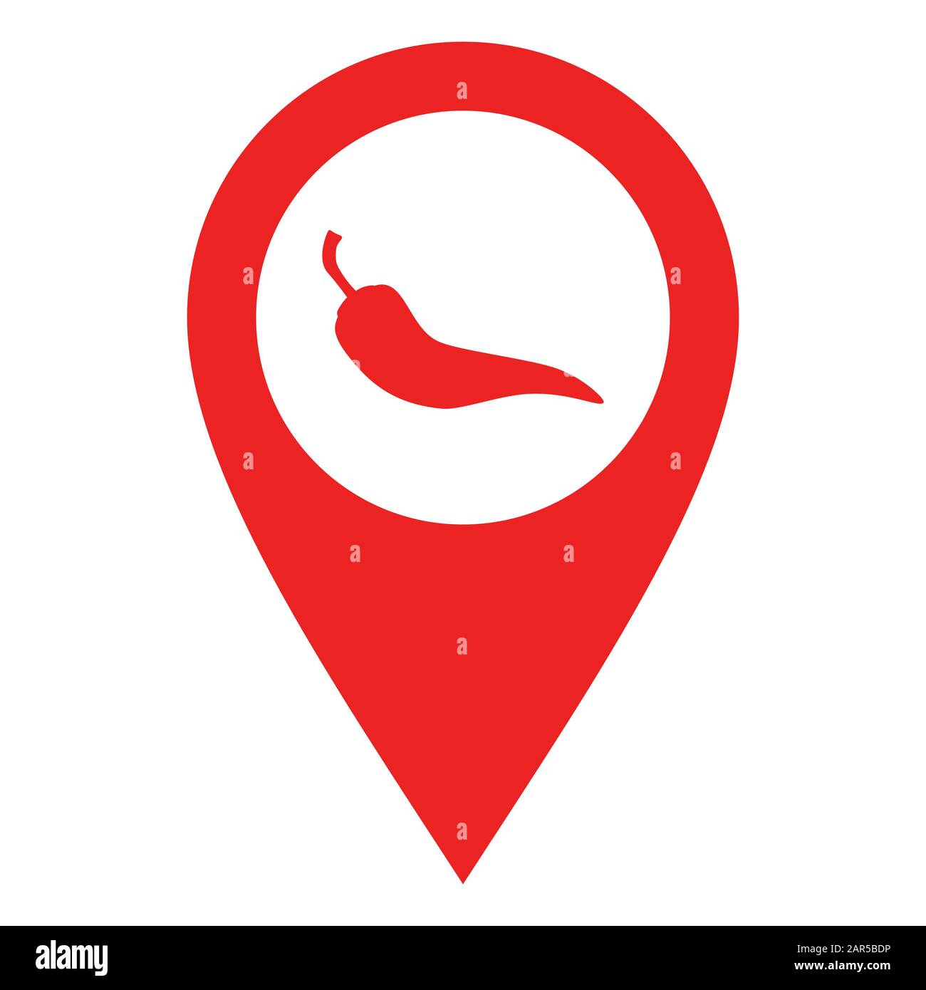 Chili pepper and location pin Stock Photo Alamy