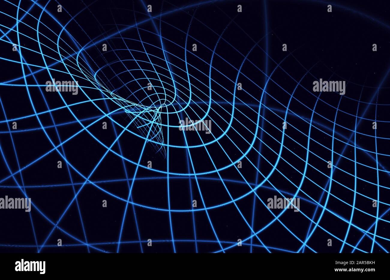 Dynamic curves ands blur pattern. Fractal graphics. Science and technology concept. Stock Photo