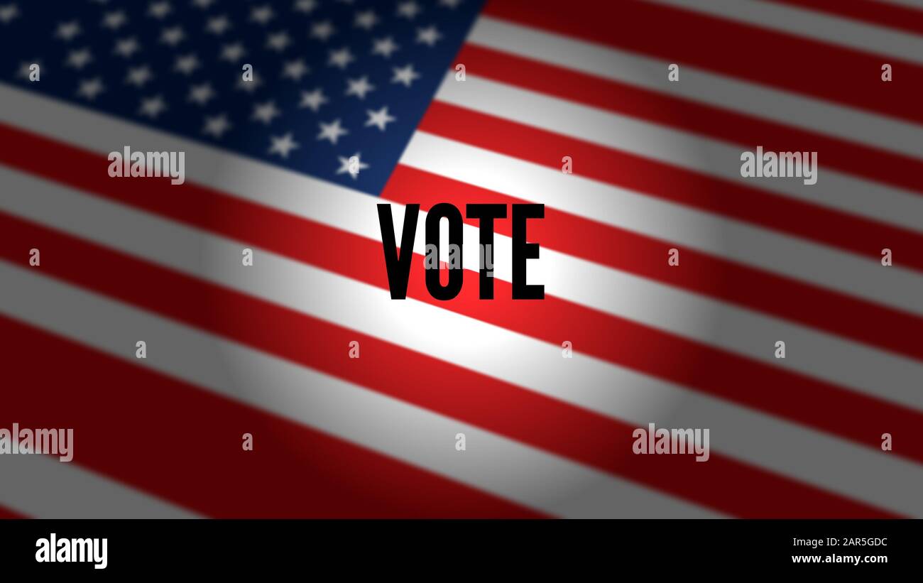 2024 United States presidential election VOTE single word Stock Photo