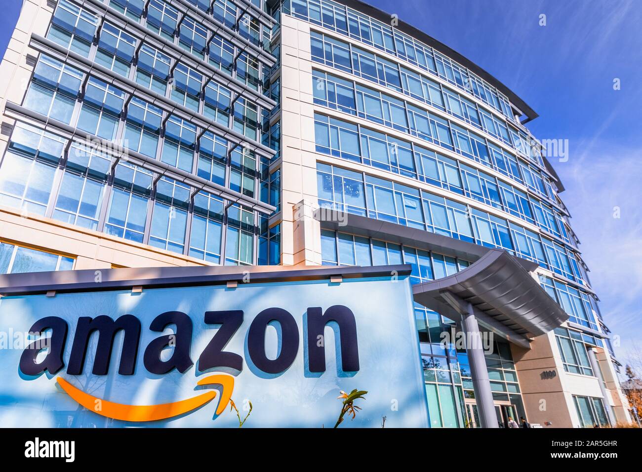 Jan 24, 2020 Sunnyvale / CA / USA - Amazon headquarters located in Silicon Valley, San Francisco bay area Stock Photo