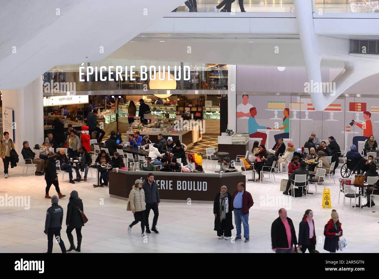 Épicerie Boulud in the World Trade Center Oculus shopping mall in Downtown Manhattan, New York, NY. Stock Photo