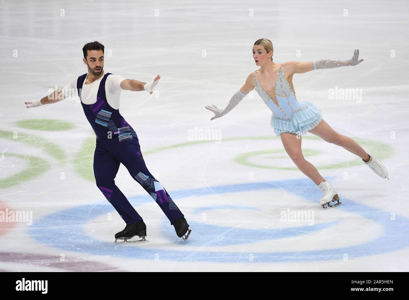 Olivia SMART & Adrian DIAZ from Spain, during Dance Free, in Ice Dance