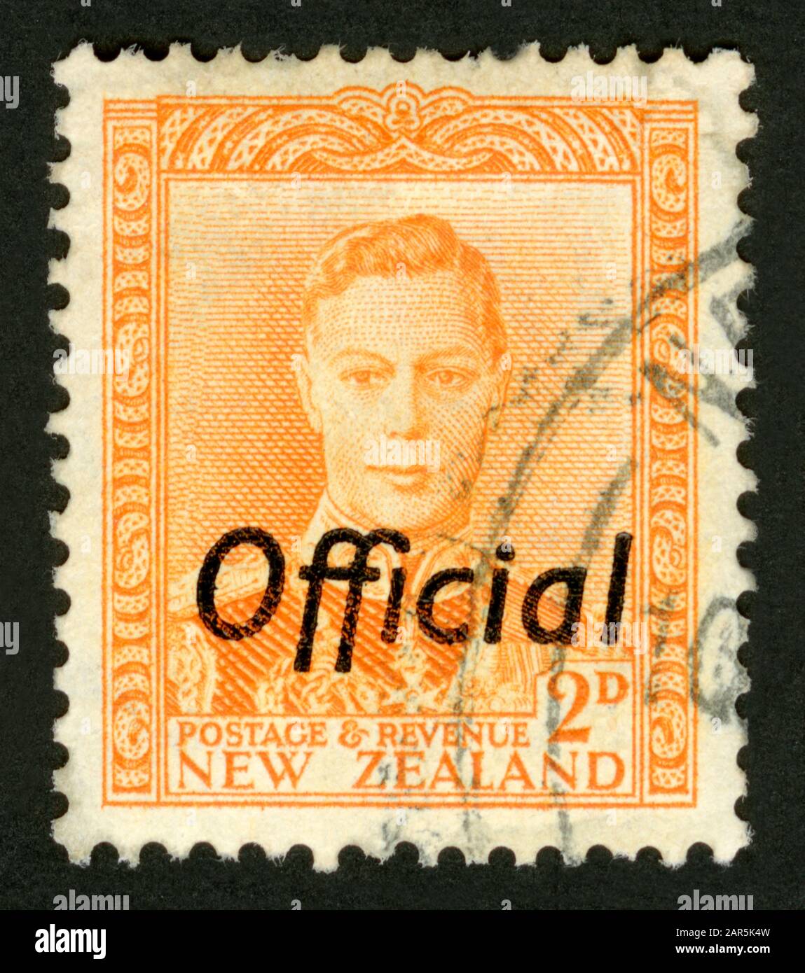 Stamp print in New Zealand,king Stock Photo Alamy