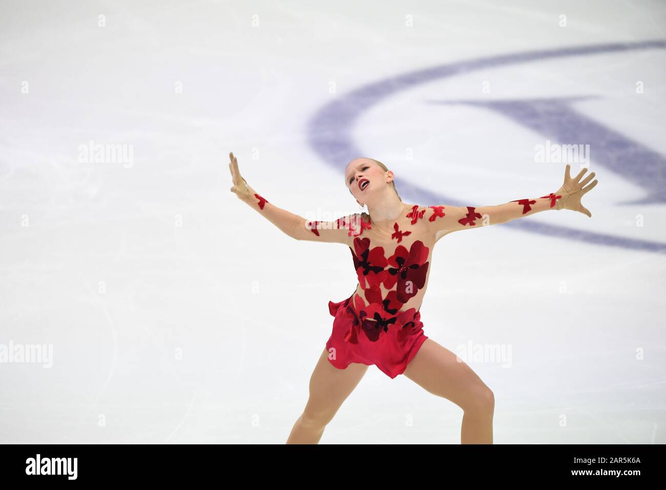 Eva Lotta KIIBUS from Estonia, during Ladies Free Program at the ISU European Figure Skating Championships 2020 at Steiermarkhalle, on January 25, 2020 in Graz, Austria. Credit: Raniero Corbelletti/AFLO/Alamy Live News Stock Photo