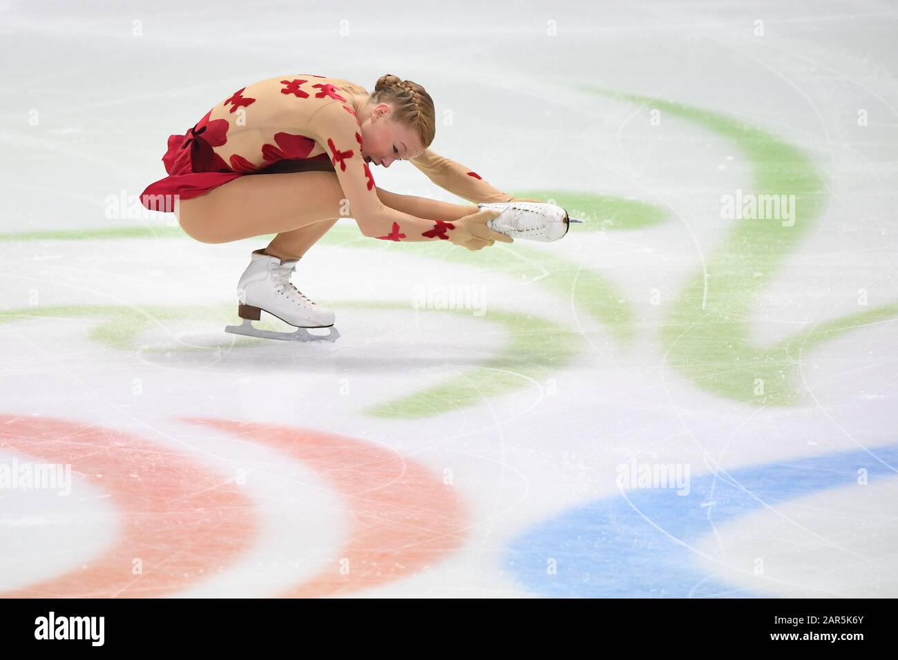 Eva Lotta KIIBUS from Estonia, during Ladies Free Program at the ISU European Figure Skating Championships 2020 at Steiermarkhalle, on January 25, 2020 in Graz, Austria. Credit: Raniero Corbelletti/AFLO/Alamy Live News Stock Photo