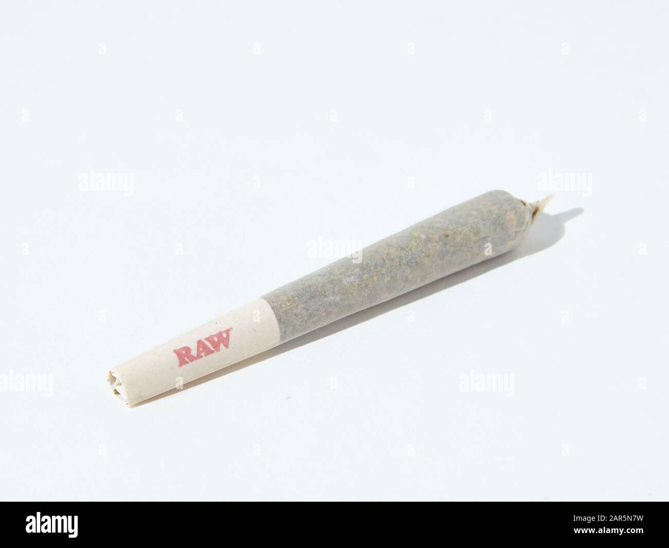 LOS ANGELES, UNITED STATES Jan 13, 2017 Hemp/Marijuana joint in RAW