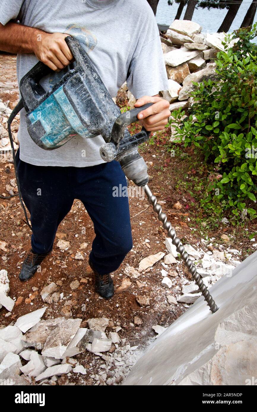 Stone drilling machine hi-res stock photography and images - Alamy