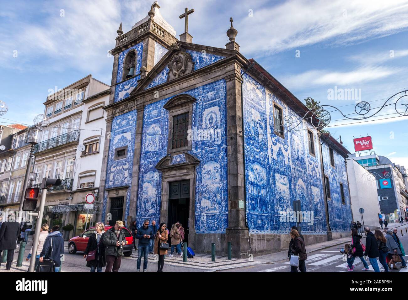 Capela das Almas (also called Capela das Santa Catarina) - Chapel of Souls in Porto city, Portugal Stock Photo