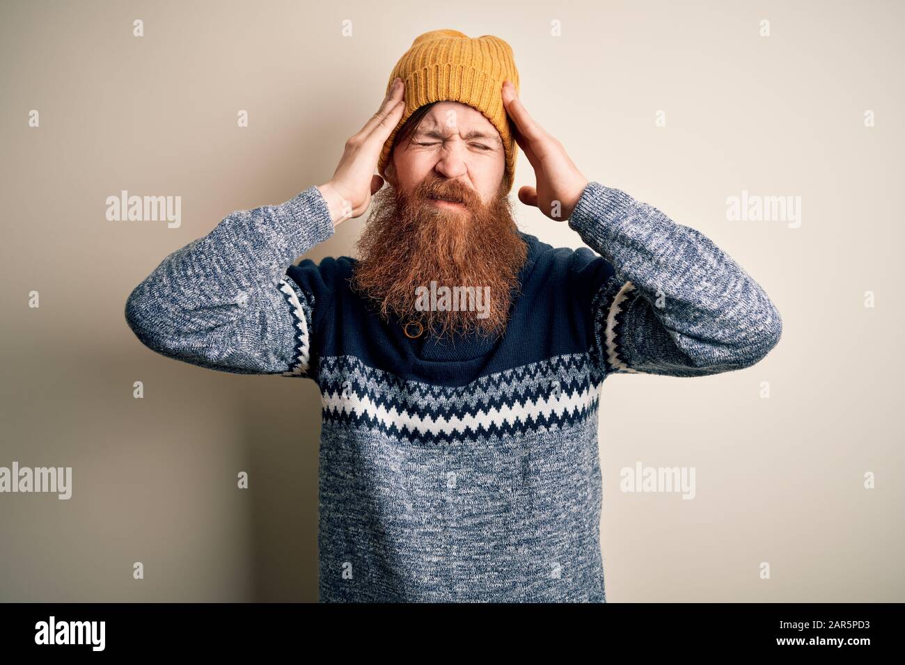 Handsome Irish redhead man with beard 
