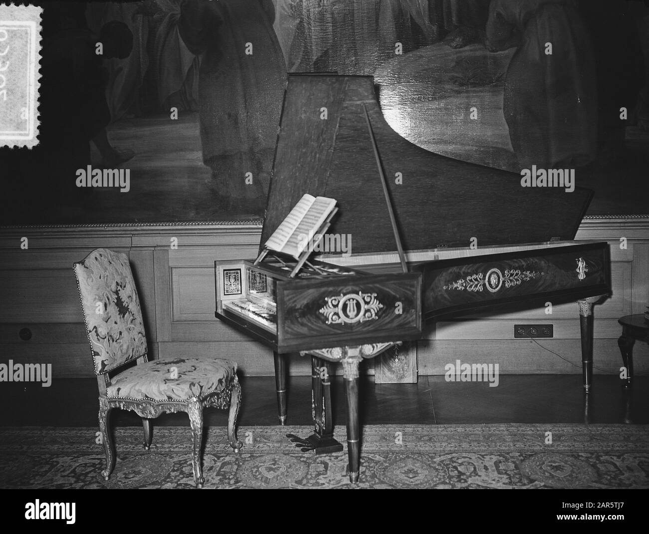 Interiors of Royal Palace Amsterdam Date: 16 July 1954 Location: Amsterdam, Noord-Holland Keywords: INTERIURS, palaces Stock Photo