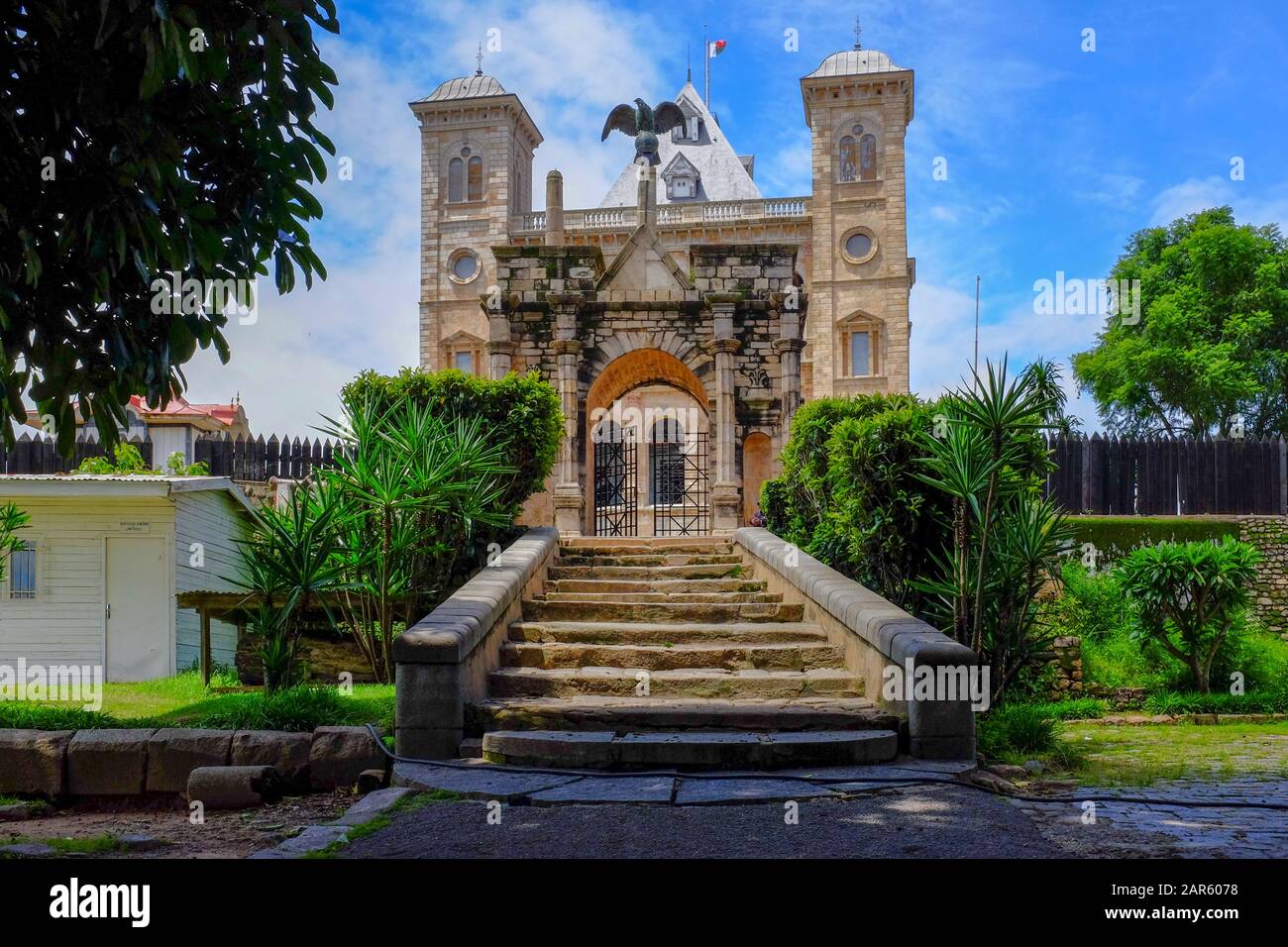 The northern gateway to the Rova of Antananarivo, also known as the Queen's palace, a royal complex in Madagascar. Stock Photo