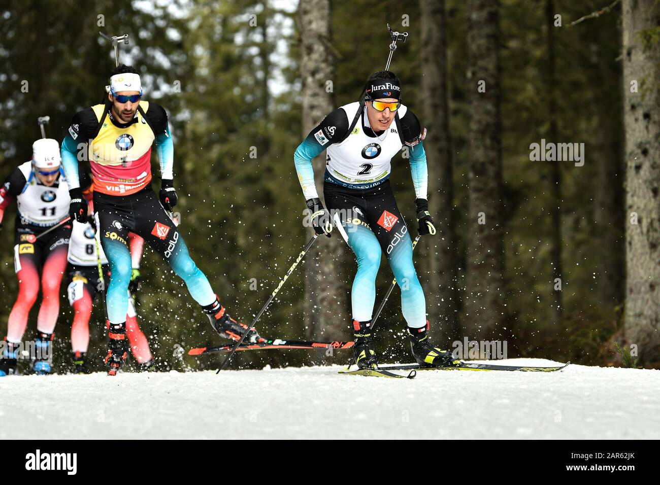 Poklijuka (SLO), Italy. 26th Jan, 2020. pokljuka 2020 - mass start man fra fillon maiilet quentin during BMW IBU World Cup - Mass Start Men - Biathlon - Credit: LPS/Marco Todaro/Alamy Live News Stock Photo