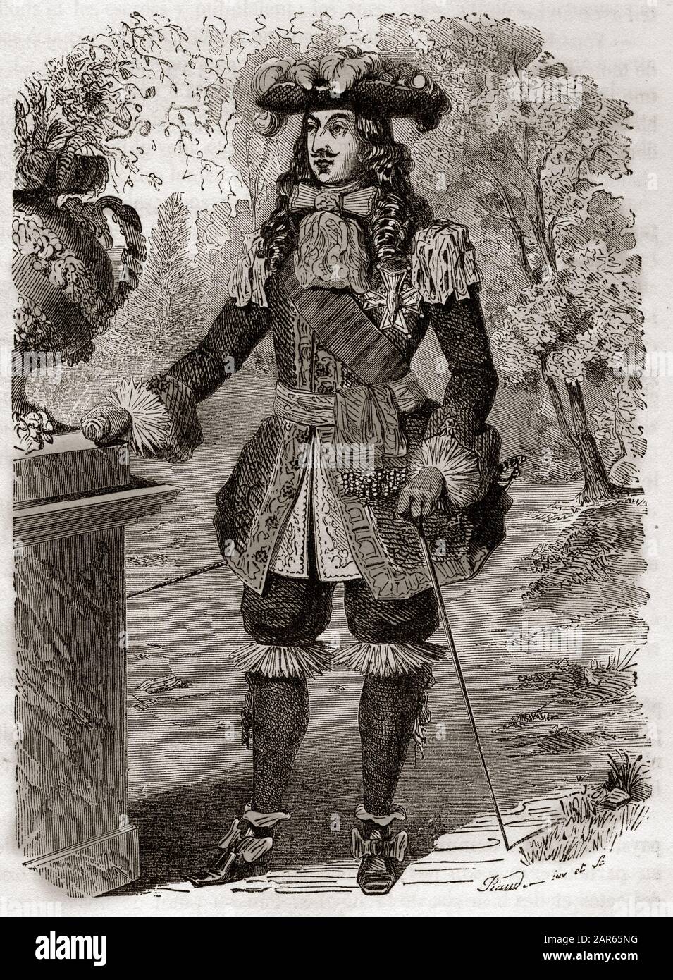 Portrait de Gabriel Nicolas de la Reynie (1625-1709) premier lieutenant general de police de Paris' (Portrait of Gabriel-Nicolas de la Reynie founder Stock Photo