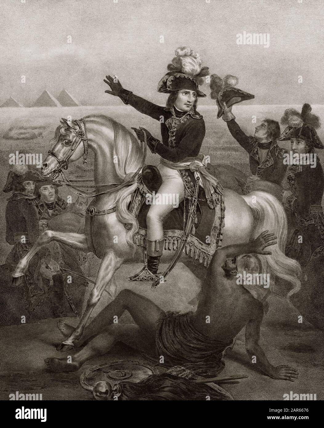 Bonaparte haranguant ses troupes en egypte le 12 juillet 1798 Stock Photo