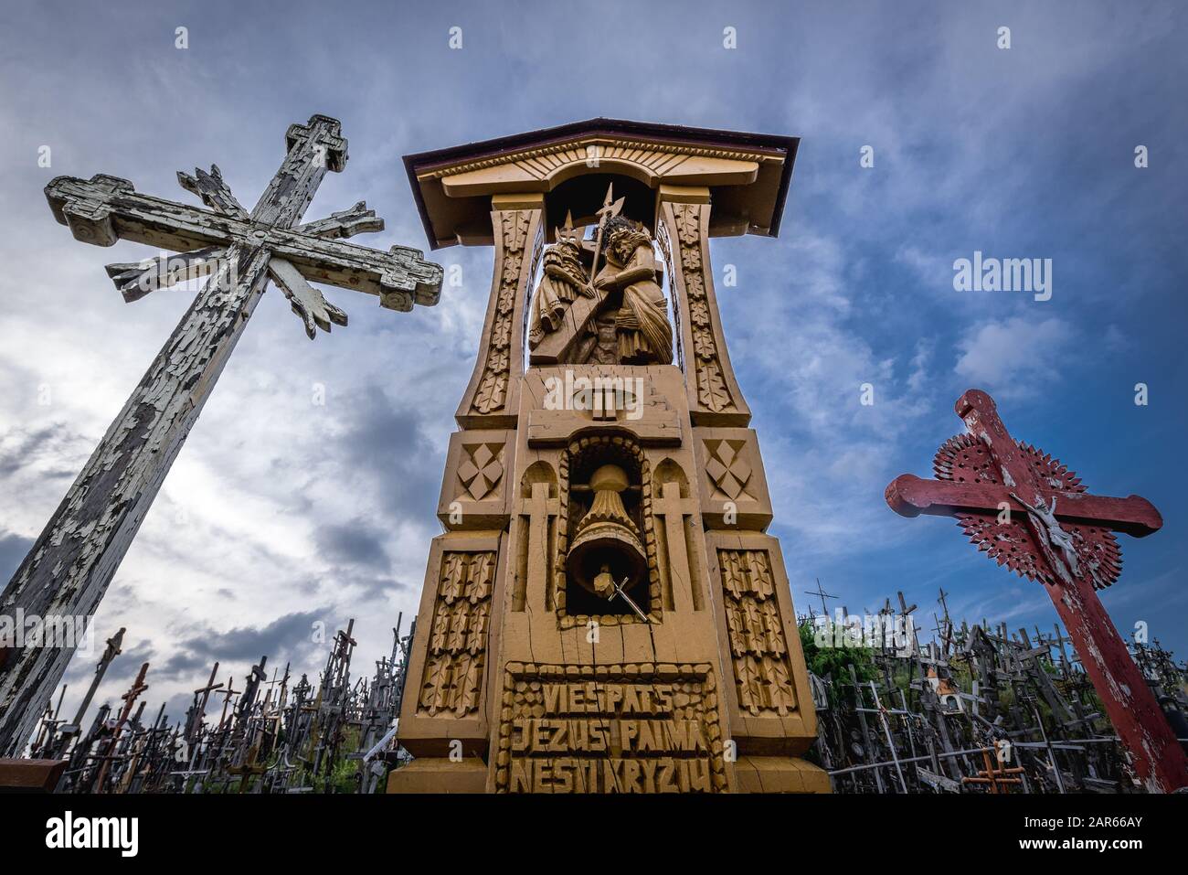 Hill of Crosses in Lithuania Stock Photo