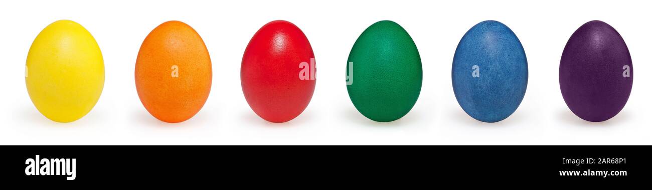 Easter eggs isolated on white background Stock Photo - Alamy