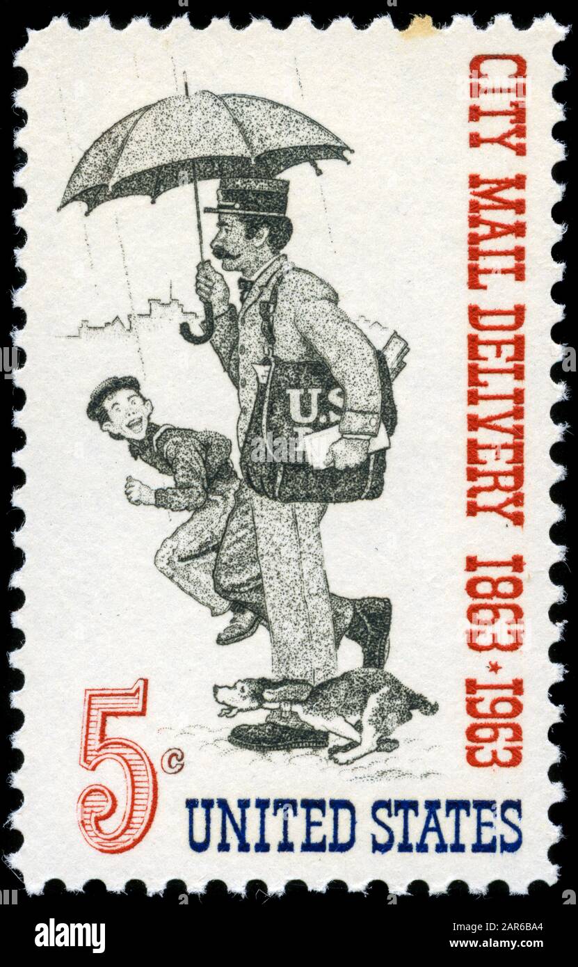 Letter Carrier, 1863 Stock Photo Alamy