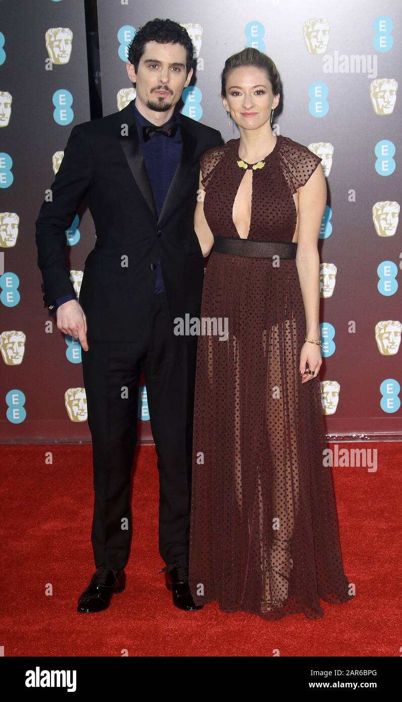 Feb 12, 2017 - London, England, UK - EE British Academy Film Awards 2017, Royal Albert Hall - Red Carpet Arrivals Photo Shows: Damien Chazelle Stock Photo