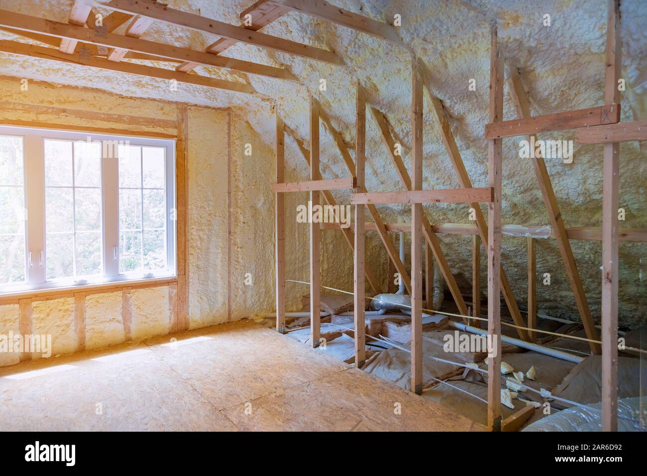 Thermal Insulation A New House Under The Roof Of Air Conditioner