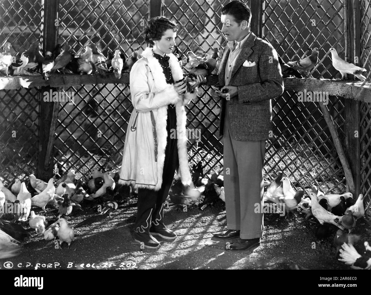 JANE WYATT as Sondra and RONALD COLMAN as Robert Conway in Bird Cage