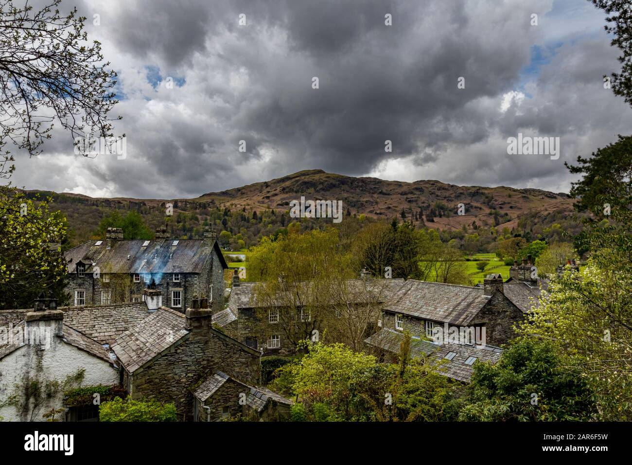 Rain Clouds Over The Lake District Stock Photo