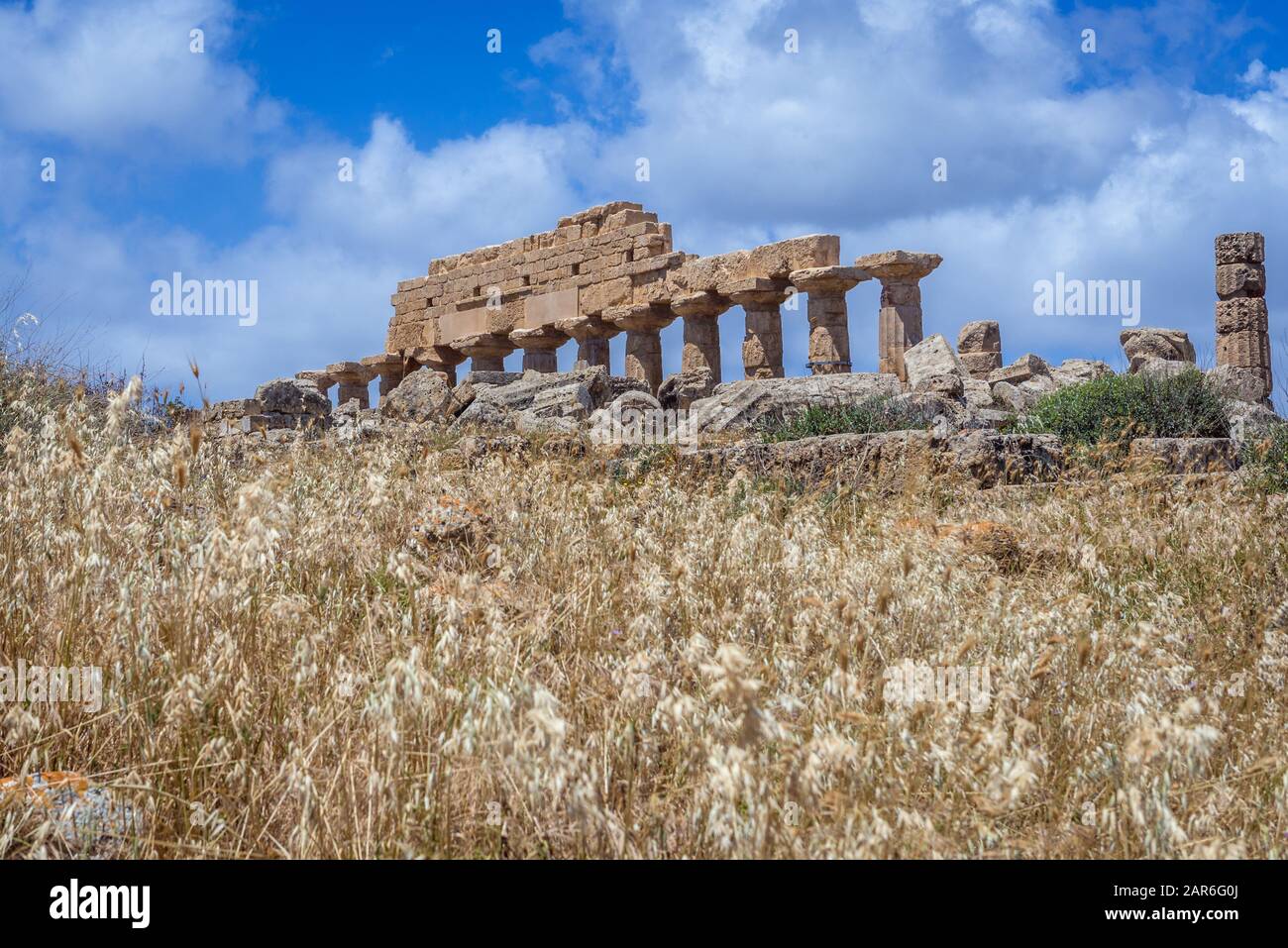 Remains of Temple C - Apollo Temple in The Acropolis of Selinunte ...