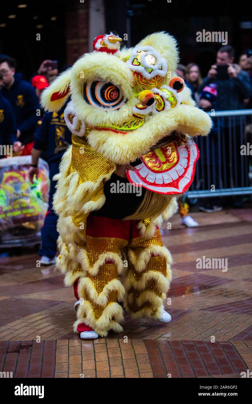 Birmingham, UK. 26th Jan, 2020. Chinese New Year celebrations take place in Birmingham, UK. 26th Jan, 2020. Thousands of visitors attend the New Year celebrations within the Chinese Quarter, Birmingham, UK. 2020 is the Year of the Rat which is the first animal of the Chinese Zodiac. The celebrations included a host street vendors who provided street food from around many Chinese Regions. The festivities have been taking place over 3 days culminating in the main festival which centred around Hurst Street and The Arcadian on Sunday. Credit: Anthony Wallbank/Alamy Live News Stock Photo