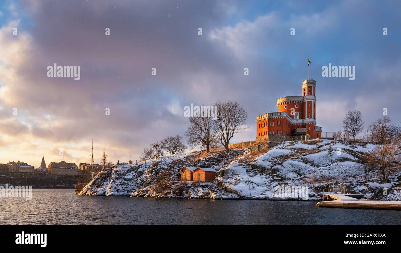 Kastellet citadel on the Kastellholmen island, Stockholm. Stock Photo