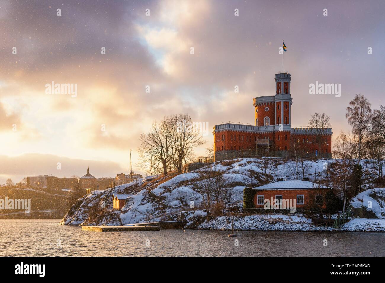 Kastellet citadel on the Kastellholmen island, Stockholm. Stock Photo