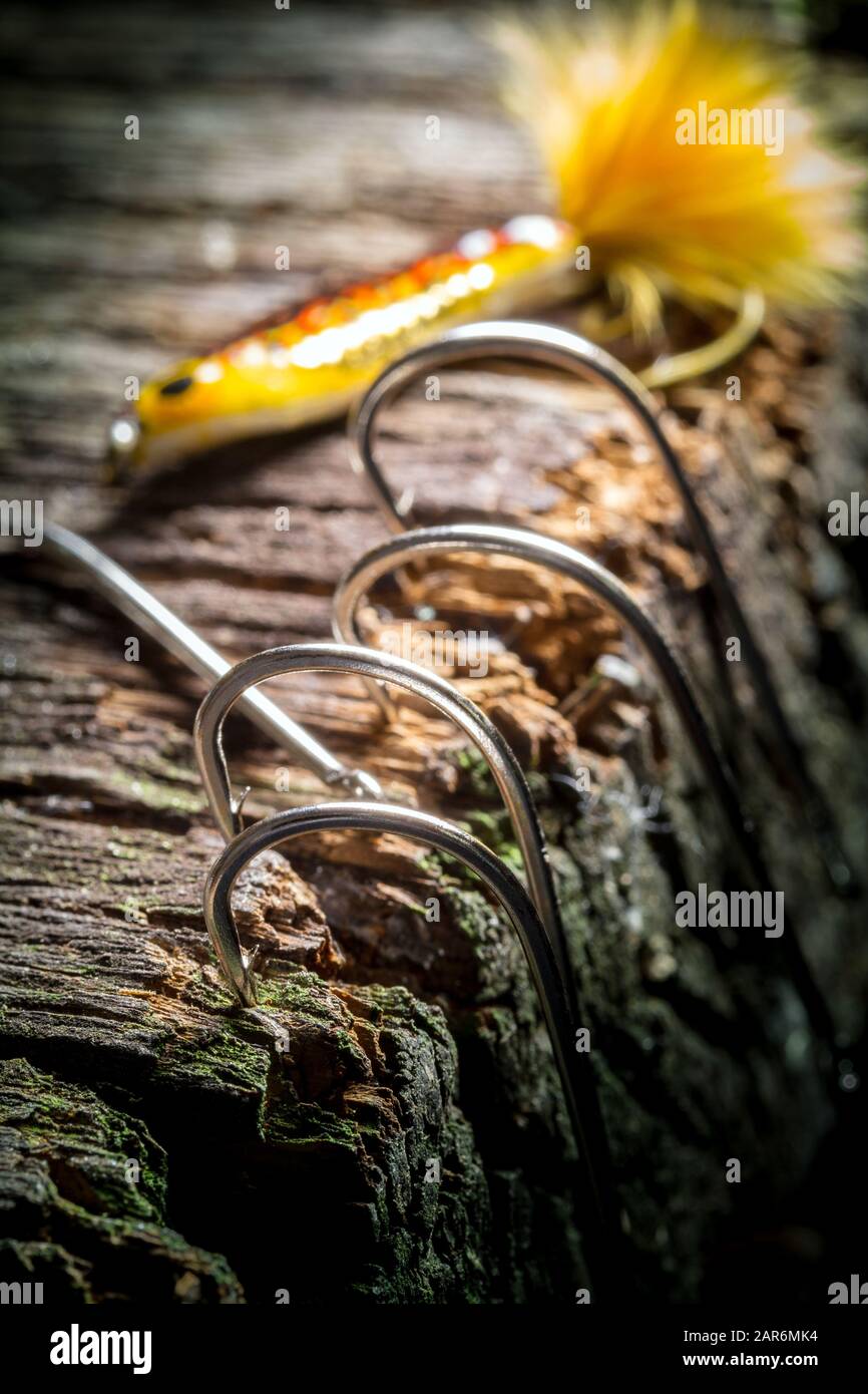 fishing hook with artificial bait Stock Photo Alamy